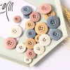 Factory direct sales, wholesale of resin buttons, colored round buttons, high-end coat buttons, fashionable windbreaker buttons details Picture